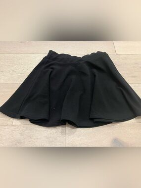 ROMWE Black Casual Skater Skirt